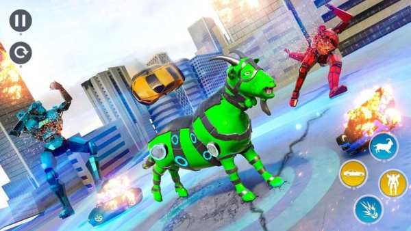 Goat Robot Car Games- New Robot Transforming Games screenshot 2