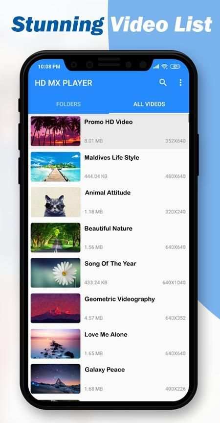 HD Video Player - Power PopUp Player 2019 स्क्रीनशॉट 2