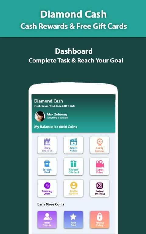 Diamond Cash - Cash Rewards & Free Gift Cards screenshot 5