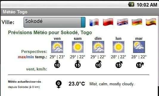 Météo Togo screenshot 2