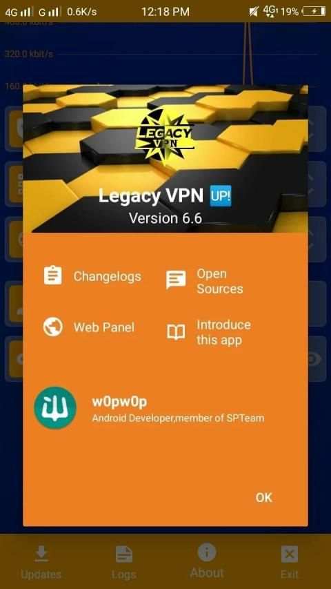 Legacy VPN UP screenshot 2