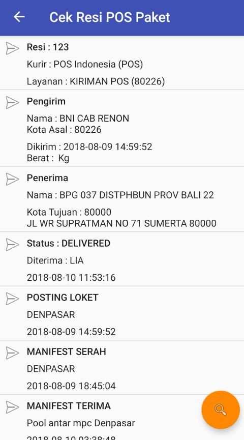 Cek Resi Paket POS screenshot 7