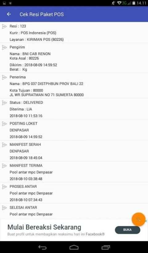 Cek Resi Paket POS screenshot 3