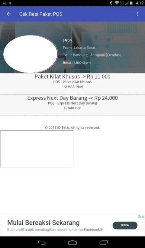 Cek Resi Paket POS screenshot 1
