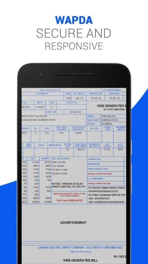 online wapda bill checker स्क्रीनशॉट 1