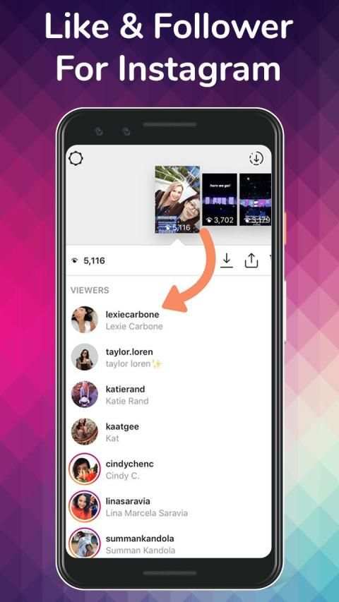 Like + Follower For Instagram screenshot 1