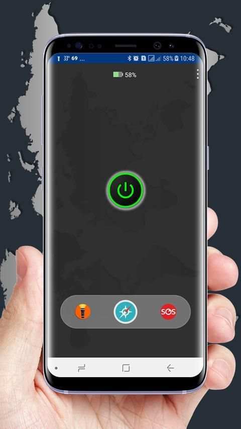 Compass 360 Free - Accurate Flashlight screenshot 1