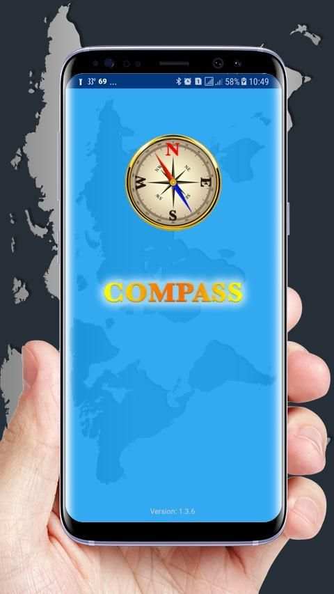 Compass 360 Free - Accurate Flashlight screenshot 3
