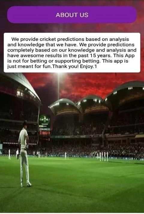 Cricket Xpert Predictor स्क्रीनशॉट 1