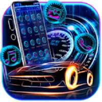 Neon Racing Car Speedometer Theme आइकन