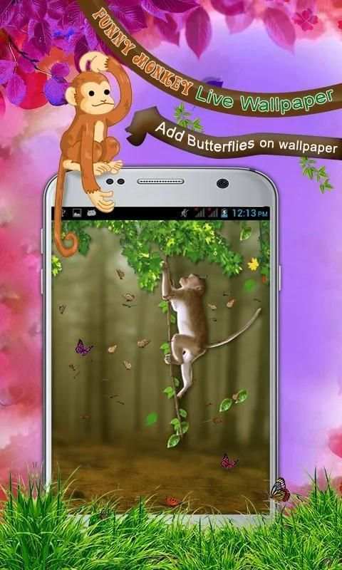 Funny Monkey Live Wallpaper स्क्रीनशॉट 4