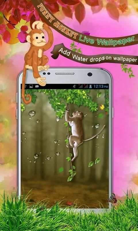 Funny Monkey Live Wallpaper स्क्रीनशॉट 5