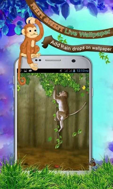 Funny Monkey Live Wallpaper स्क्रीनशॉट 3