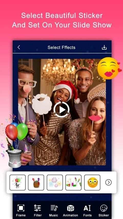 New Year Movie Maker : New Year Video Maker स्क्रीनशॉट 6