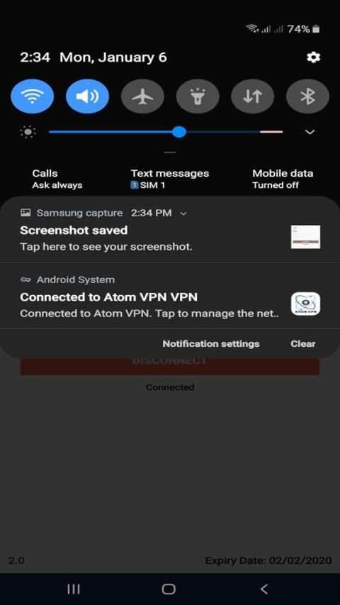 ATOM VPN screenshot 2