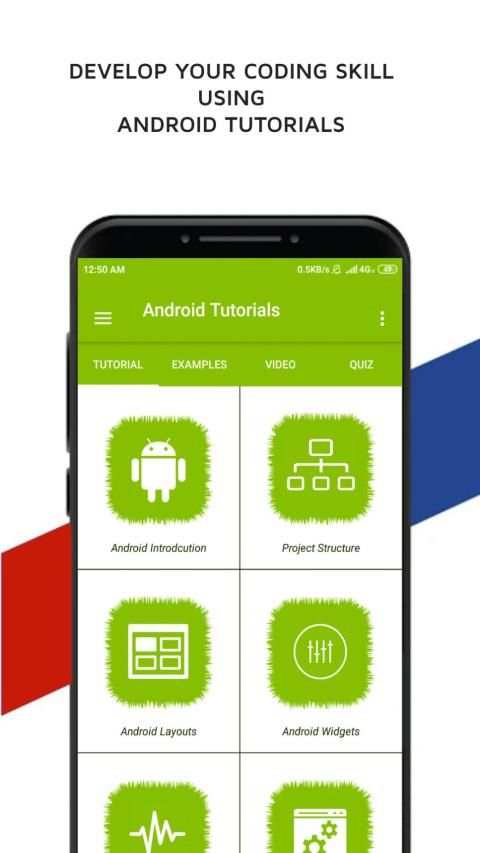 Android Tutorial: Source Code,Live Demo,Video,Quiz स्क्रीनशॉट 8