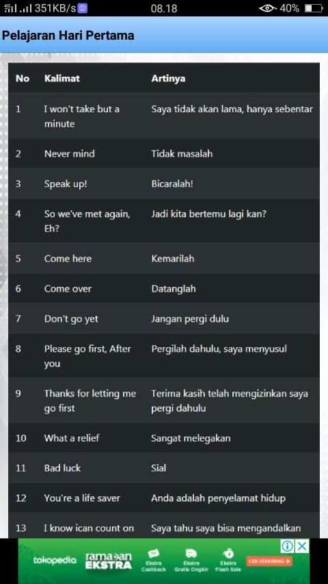 Belajar Bahasa Inggris - Cepat screenshot 5