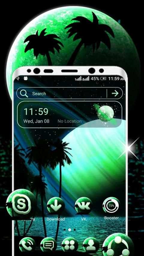 Green Planet Launcher Theme स्क्रीनशॉट 1