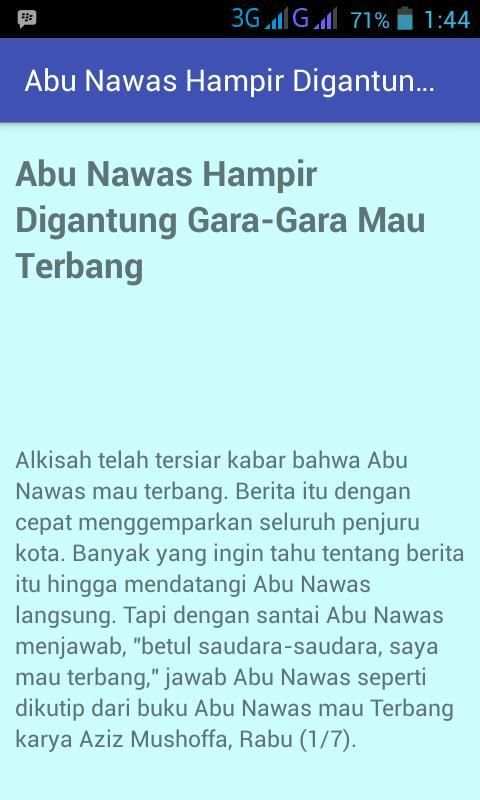 Kisah Lucu Humor Abu Nawas 5 تصوير الشاشة
