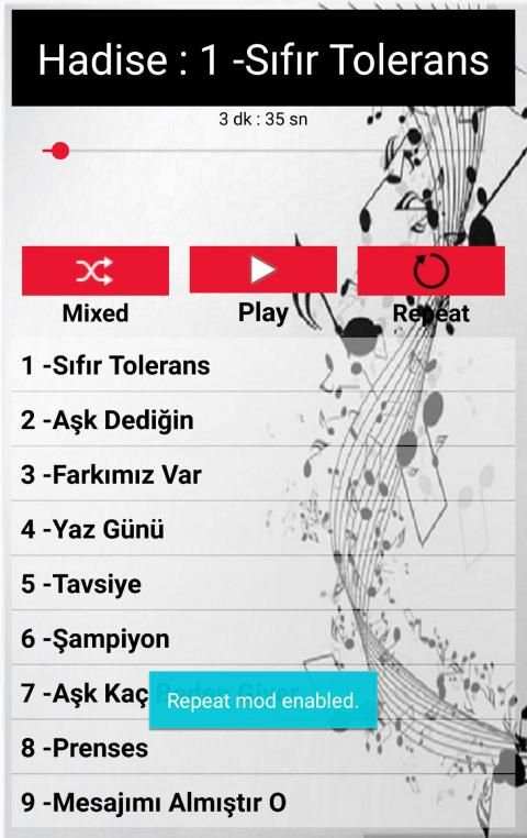 Hadise Şarkıları İnternetsiz 6 تصوير الشاشة