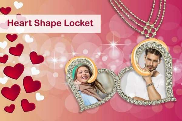 Heart Shape Locket Photo Editor Dual स्क्रीनशॉट 1