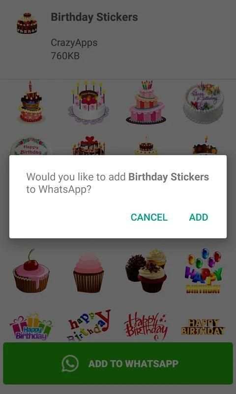 WAStickerApps - Birthday Stickers स्क्रीनशॉट 3