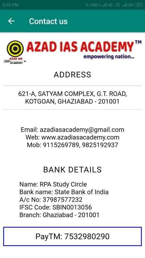 AZAD IAS ACADEMY screenshot 3