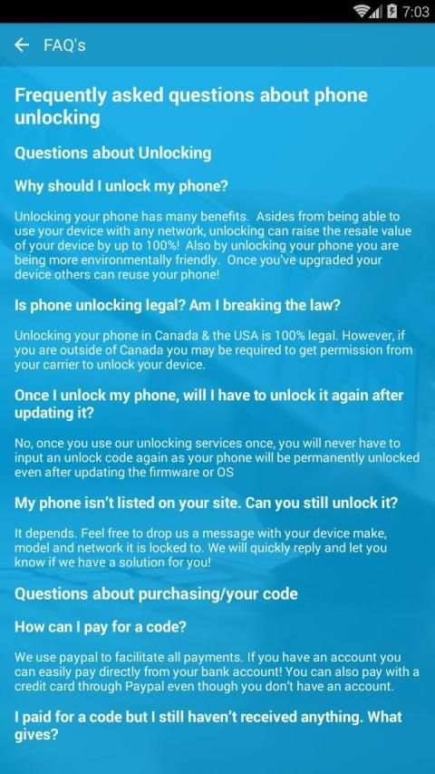Free Unlock Network Code for ZTE SIM screenshot 1