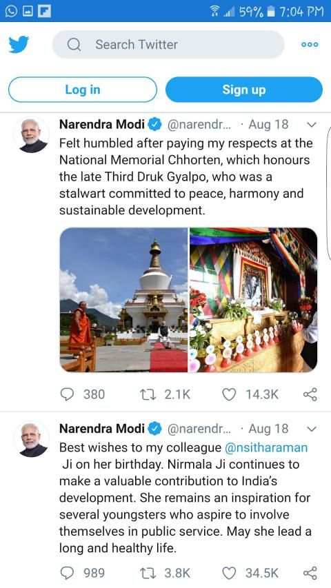 Narendra Modi Tweets screenshot 4