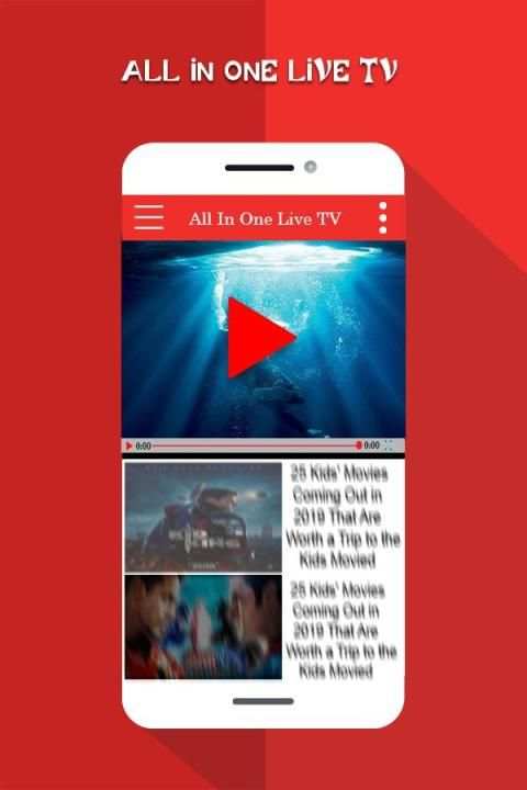 Mob TV - All In One Live TV स्क्रीनशॉट 1