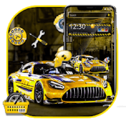 Yellow Super Speed Car Theme आइकन
