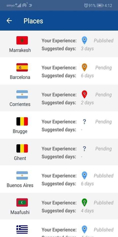 TravelMapp screenshot 1