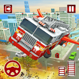 Flying Fire Fighter Rescue Truck:Rescue Game आइकन