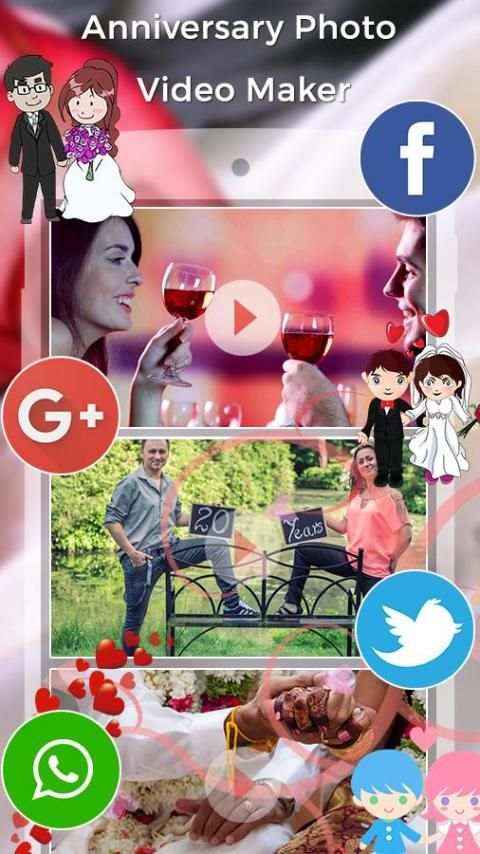 Anniversary Photo Video Maker स्क्रीनशॉट 2