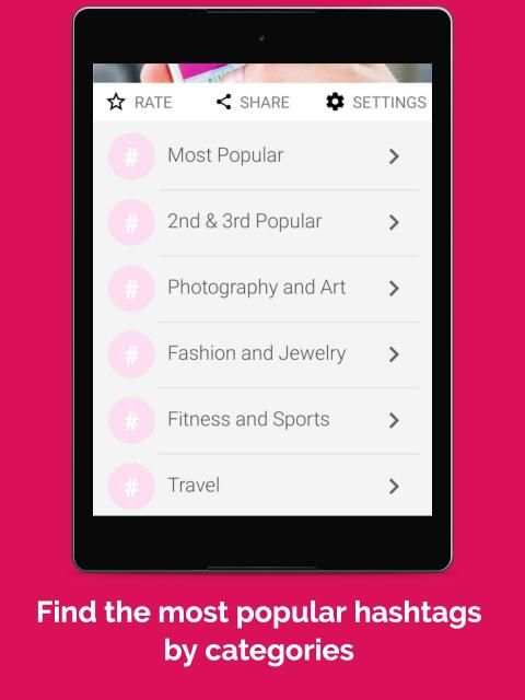 Free Hashtag Generator for Instagram App Use screenshot 2