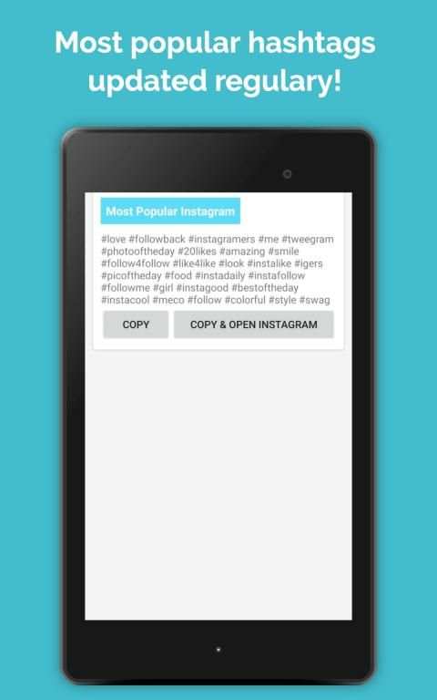 Free Hashtag Generator for Instagram App Use screenshot 4