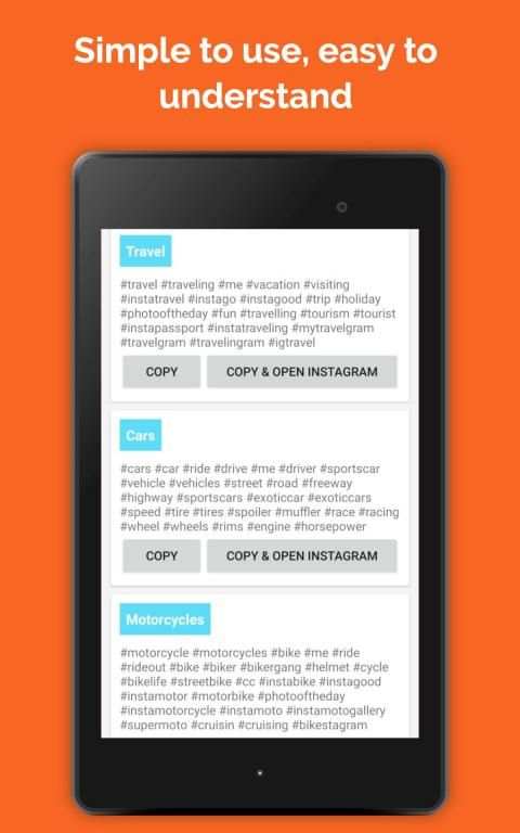 Free Hashtag Generator for Instagram App Use screenshot 6