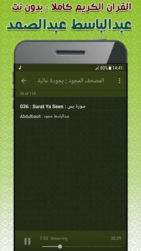 Abdul Basit Offline Full Quran screenshot 2