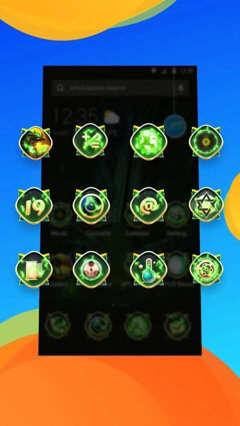 Magical Thunder golden-APUS Launcher theme स्क्रीनशॉट 3