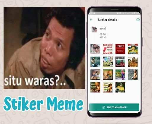 Meme Perang Gambar Stiker WAStickerApp screenshot 2