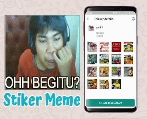 Meme Perang Gambar Stiker WAStickerApp screenshot 1