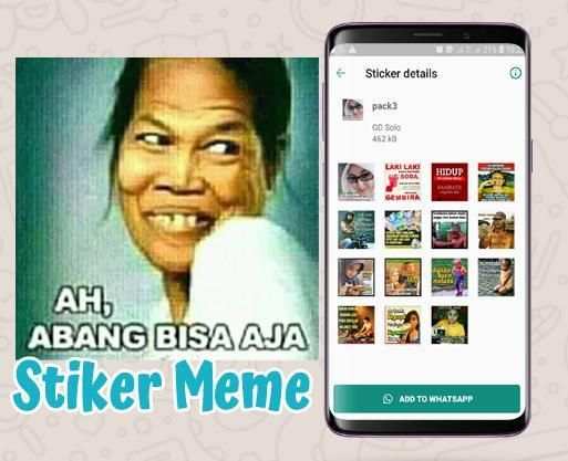 Meme Perang Gambar Stiker WAStickerApp screenshot 3