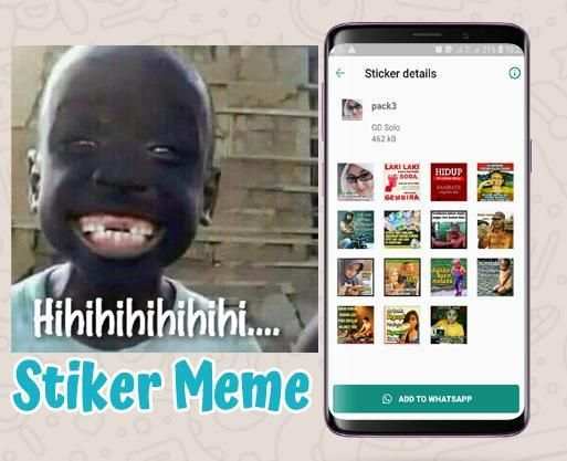 Meme Perang Gambar Stiker WAStickerApp screenshot 4