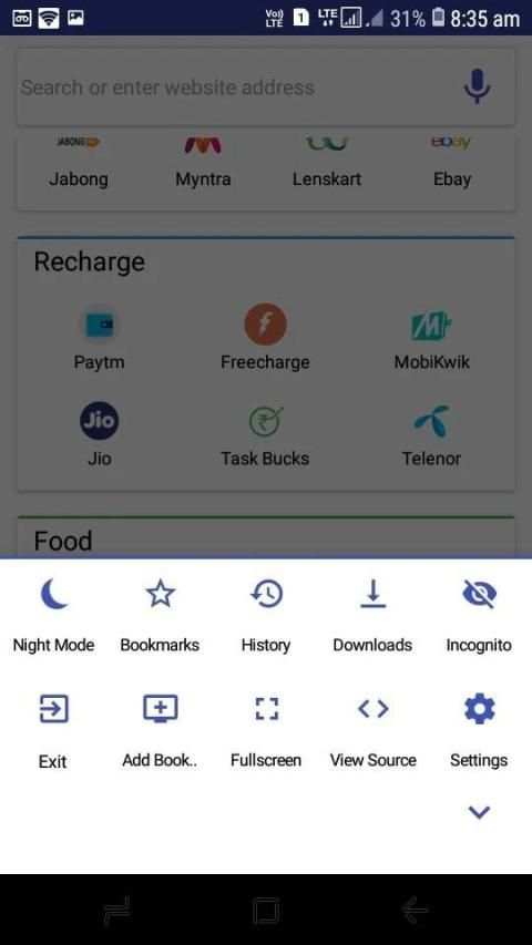 KR Browser screenshot 2