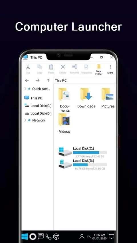 Computer Launcher for Windows Theme स्क्रीनशॉट 4
