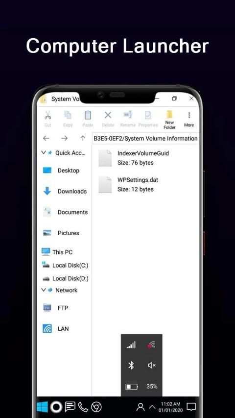 Computer Launcher for Windows Theme स्क्रीनशॉट 2