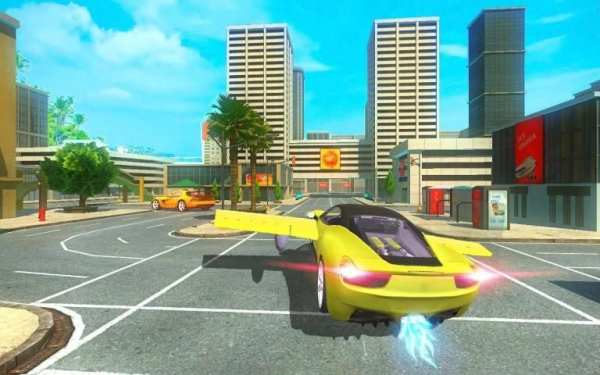 Futuristic Flying Car Taxi Simulator Driving स्क्रीनशॉट 8