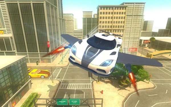 Futuristic Flying Car Taxi Simulator Driving स्क्रीनशॉट 9