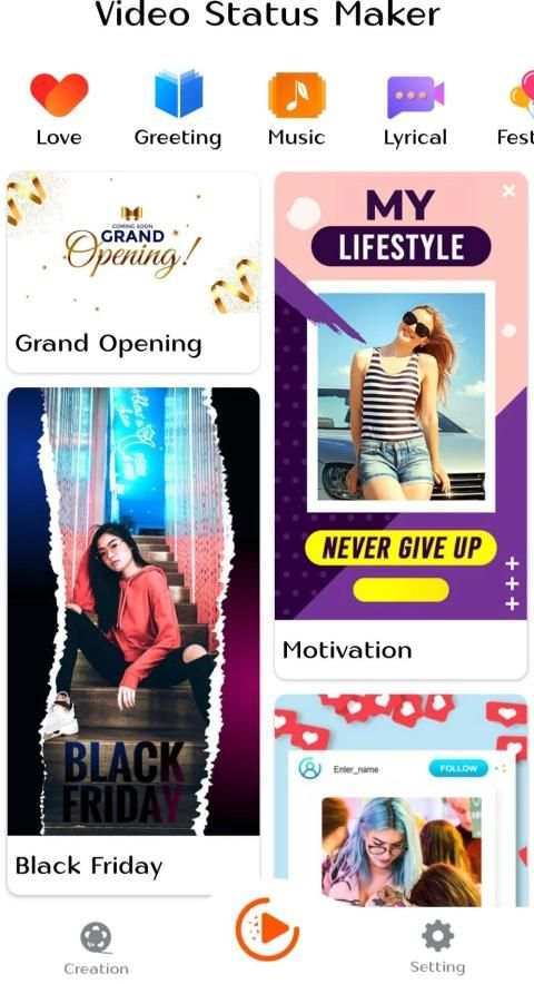 Video Status Maker With Lyrics स्क्रीनशॉट 3
