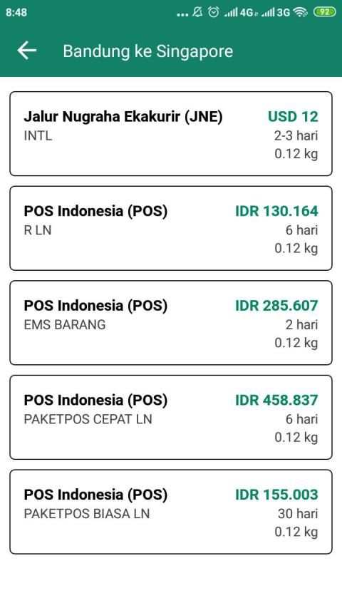 Cek Ongkir & Resi screenshot 2